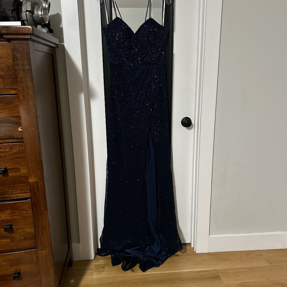 Navy blue prom dress